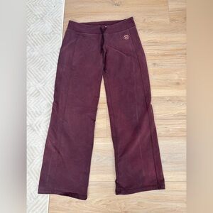 Lululemon Burgundy Wide-Leg Pants